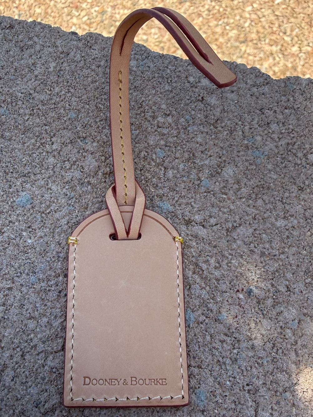 Dooney & Bourke Natural Vachetta Leather Luggage Tag Bag Charm